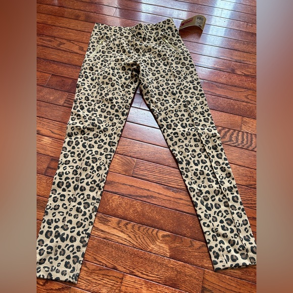 Girls Leopard Ponte Pant Stretch Pant Legging Size 14/16 - Picture 1 of 6